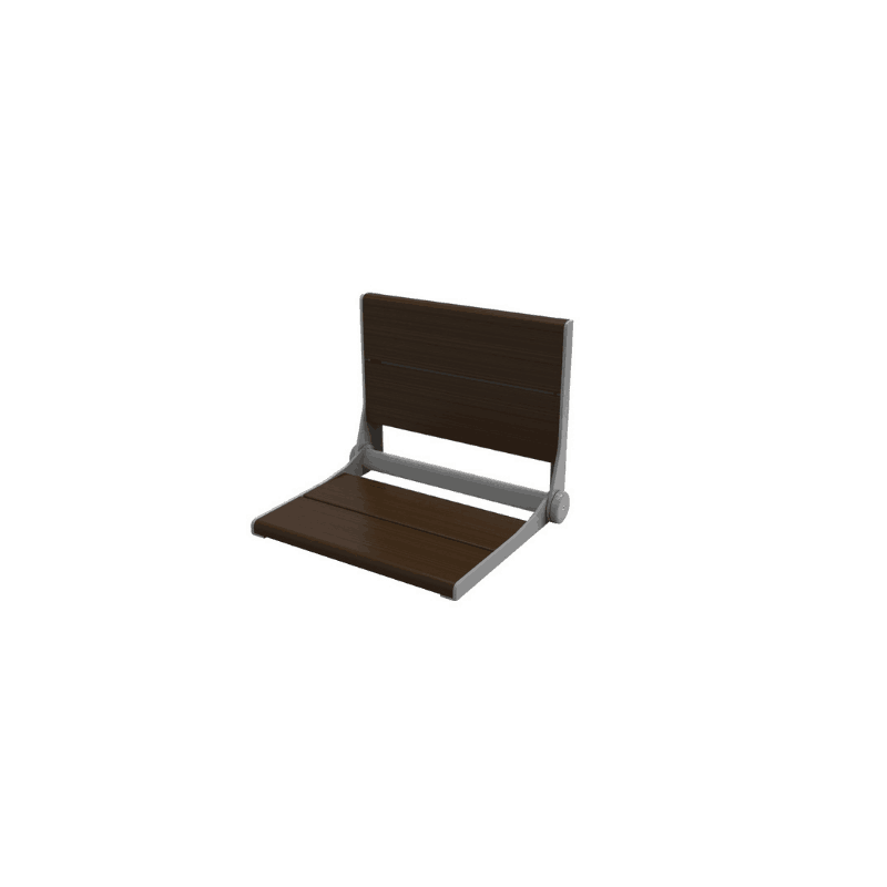 Invisia SerenaSeat Wall Mounted Folding Shower Bamboo Seats - 500 lb Weight Cap - Senior.com Bath Seats